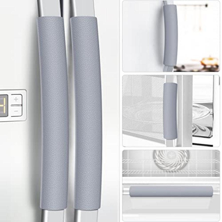 Kitchen Appliances Refrigerators - Refrigerator Handle Covers, 5 PCS Leather