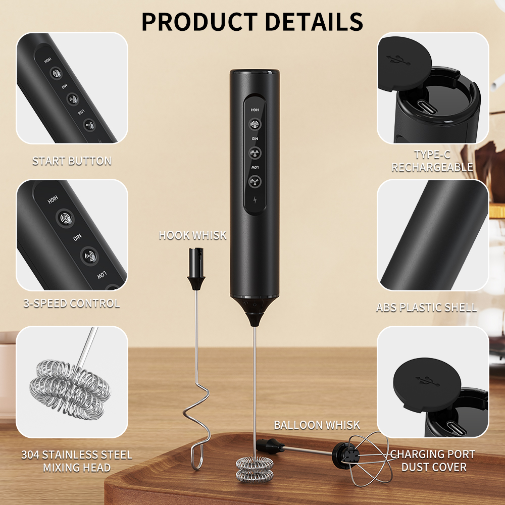 3 in 1 Electric Handheld Milk  - Kitchen Appliances Restaurant ulasan dan harga