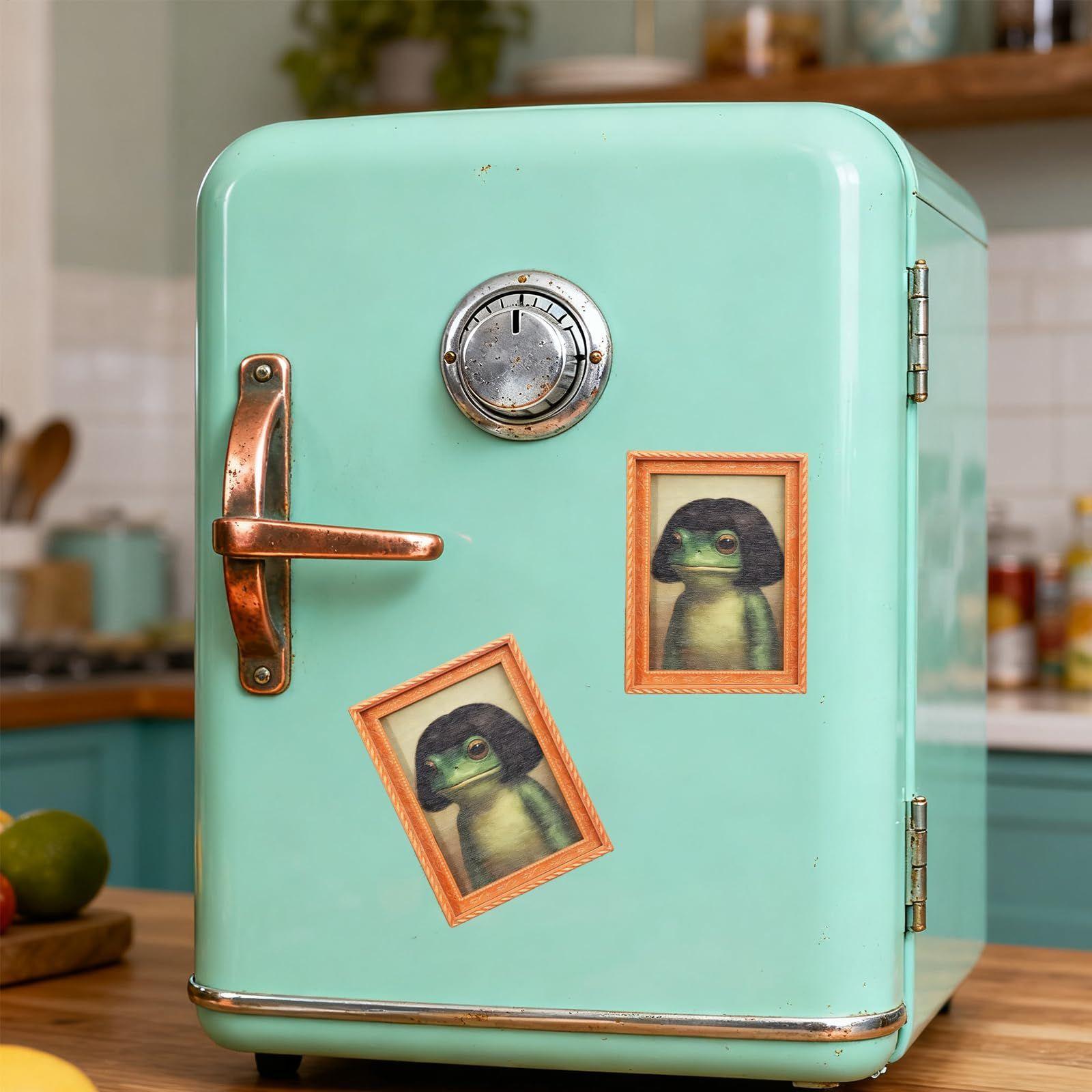 Frog Magnets Wood Ornament Art - Kitchen Appliances Refrigerators ulasan dan harga