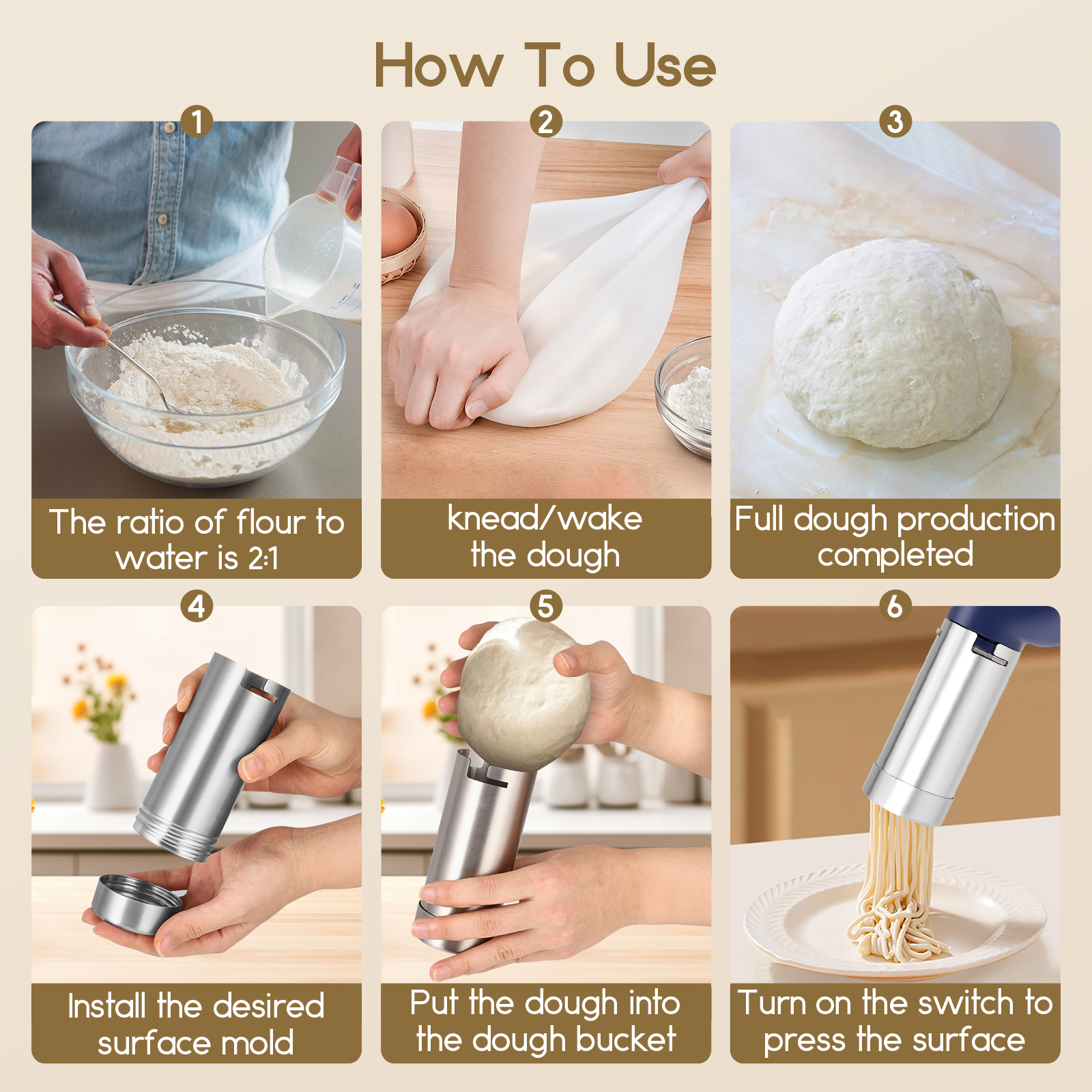 Handheld Portable Electric Pas - Pasta Machine Electric ulasan dan harga