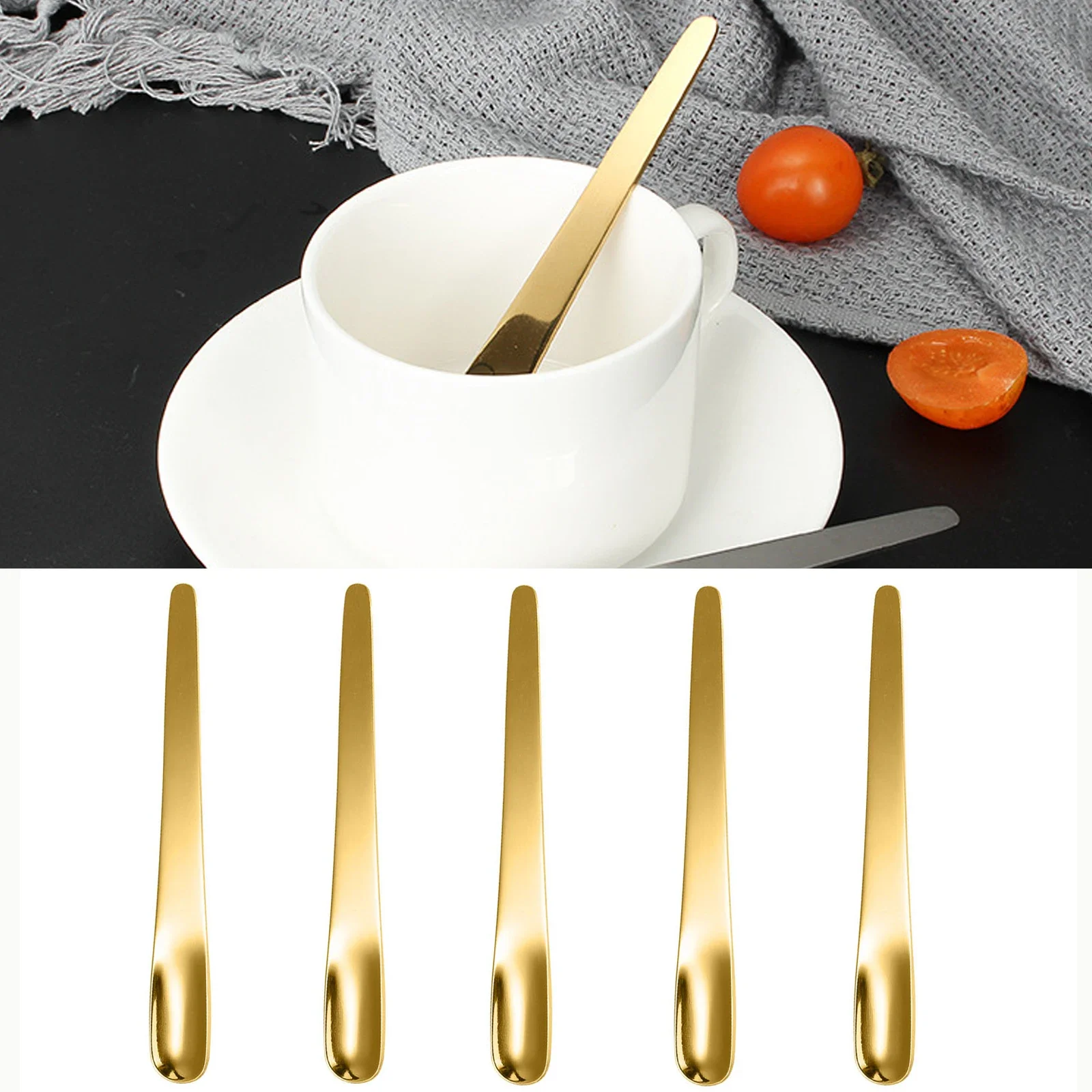 5PCS Coffee Spoon Stainless St - Kitchen Appliances Restaurant ulasan dan harga