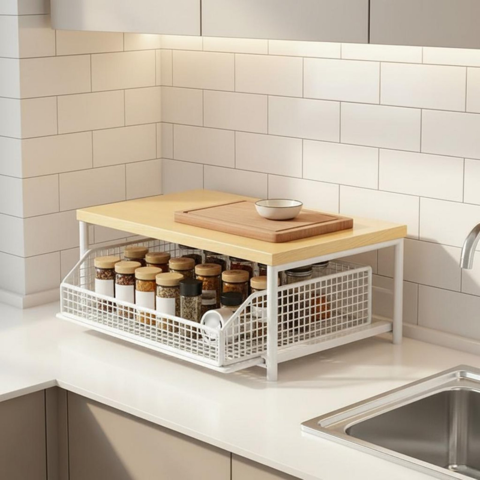 2-Tier Kitchen Counter Rack Ve - Kitchen Appliances In ulasan dan harga