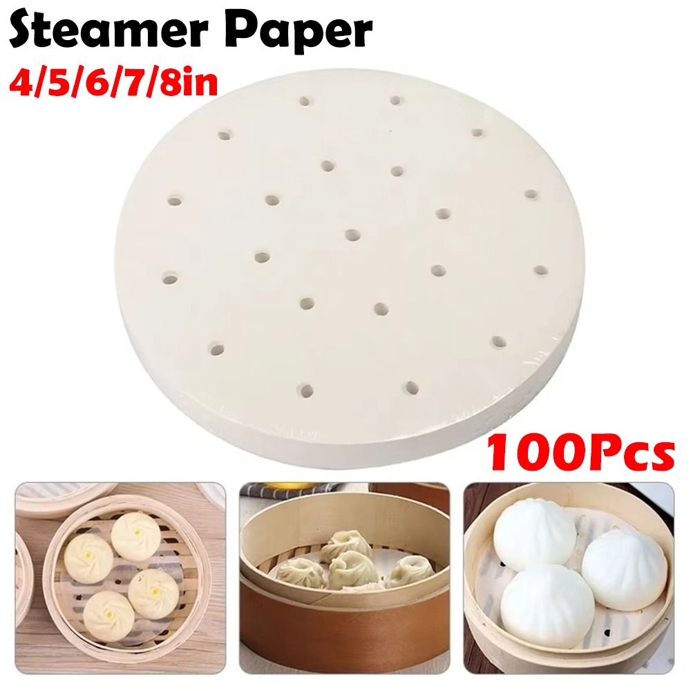 100Pcs Steamed Paper Steamed B - Kitchen Appliances Restaurant ulasan dan harga